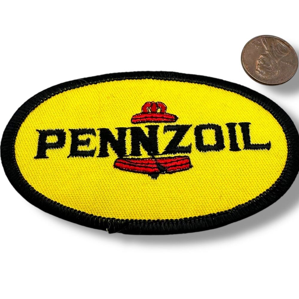Vintage Pennzoil embroidered patch uniform hotrod retro kitsch